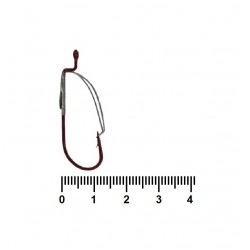 Гачки для риби, Siweida Single Beak SW-39121, 500шт/уп, колір RED, № 1